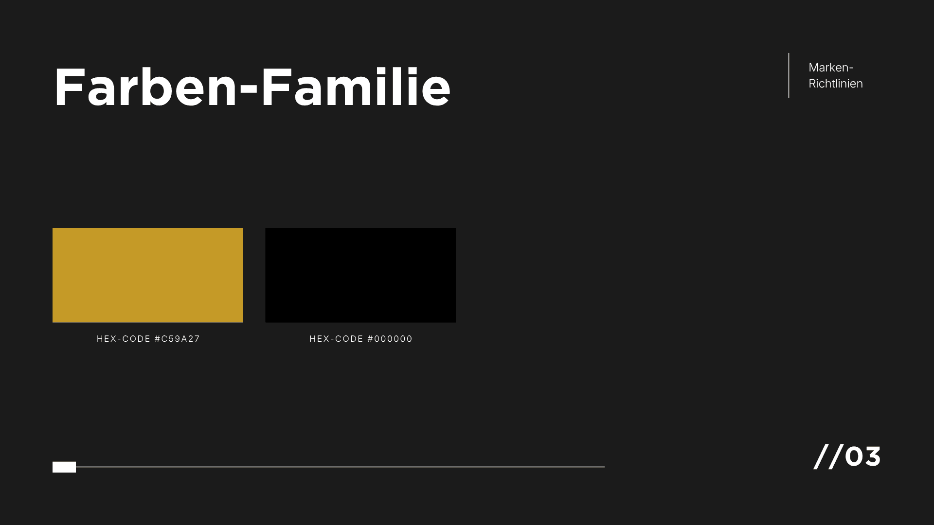 Farbfamilie der Marke Automobile Gette: Gold und Schwarz